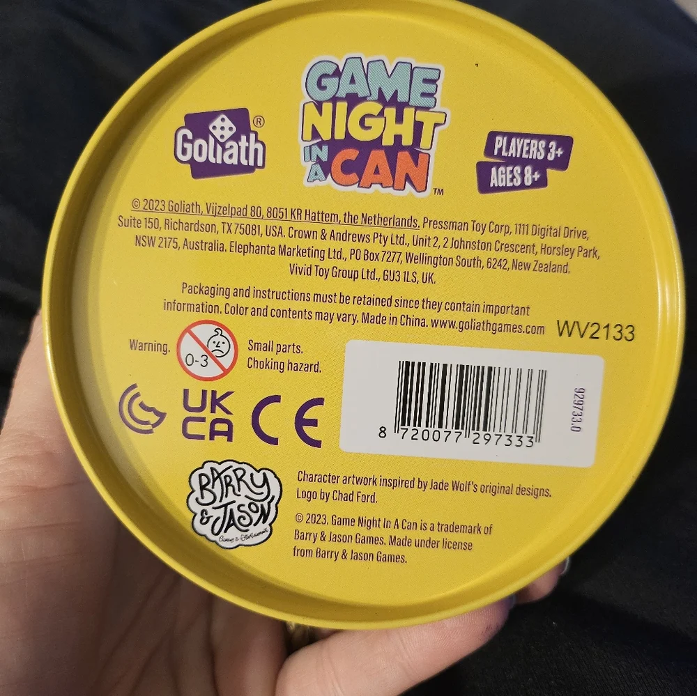 Game Night In A Can By Goliath 35 Mini Games For A‎ Great Party,  New But Opened